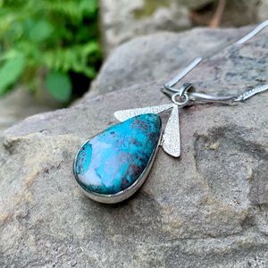 Sterling Silver Morenci Turquoise Necklace